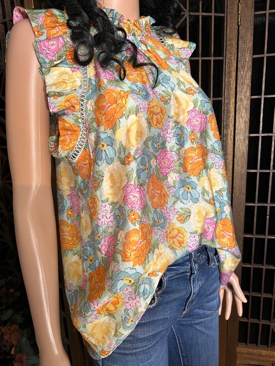 Blu Pepper Tops - BLU PRPPER SUMMER FLORAL TOP M
